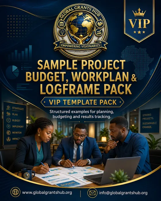 Sample Project Budget, Workplan and Logframe Pack cover