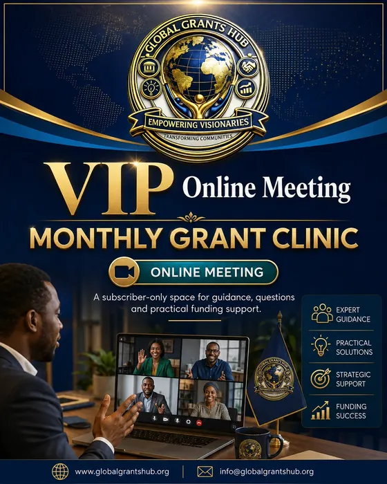 VIP Online Meeting: Monthly Grant Clinic cover